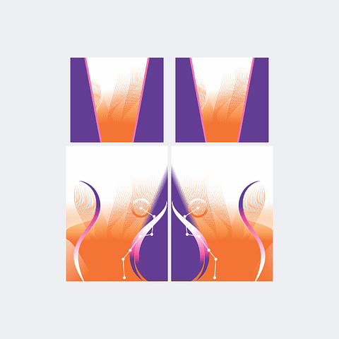 Camiseta Chinito Morado Naranja