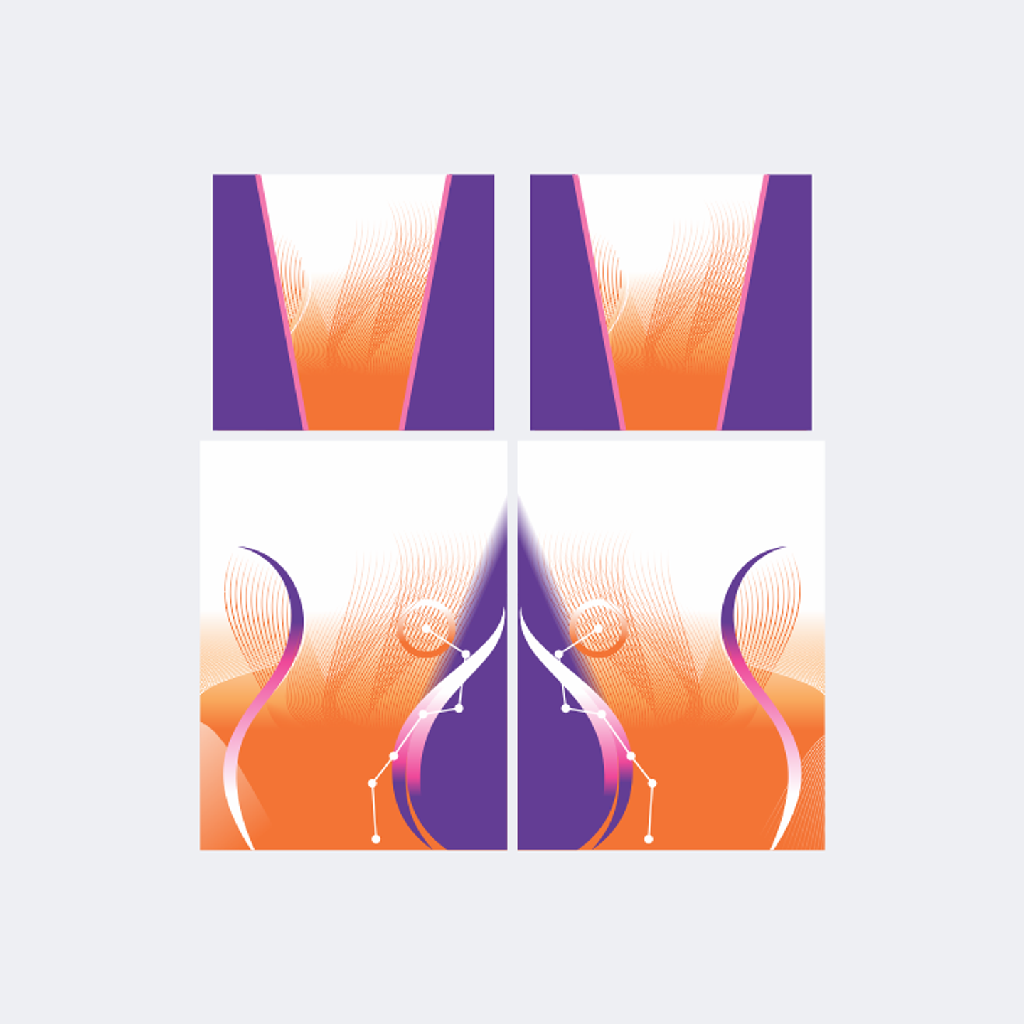 Camiseta Chinito Morado Naranja 1