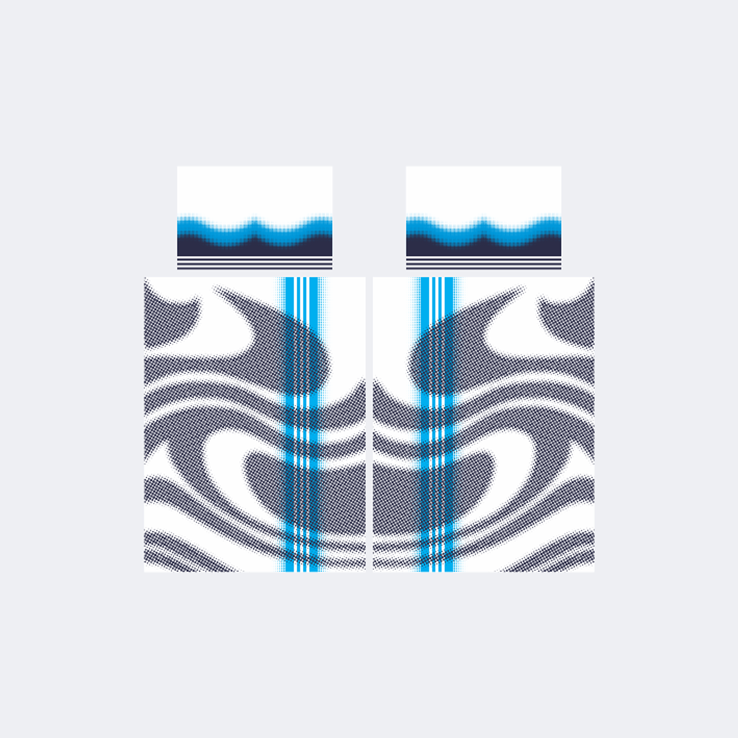 Camiseta Chinito Turquesa Blanco Marino 1