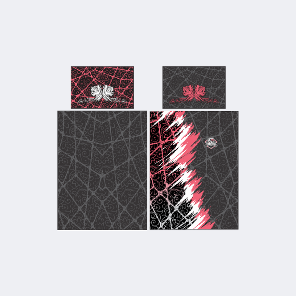 Camiseta Chinito Negro Plomo Rosado 1