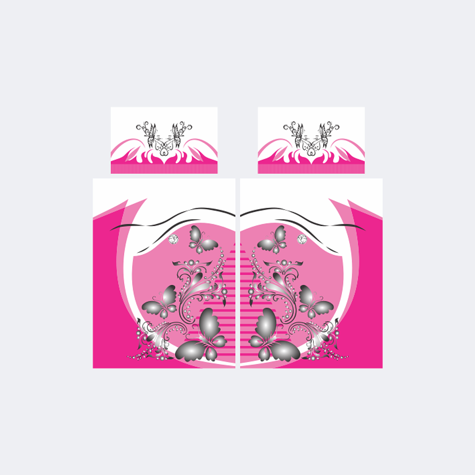 Camiseta Chinito Blanco Fucsia 1