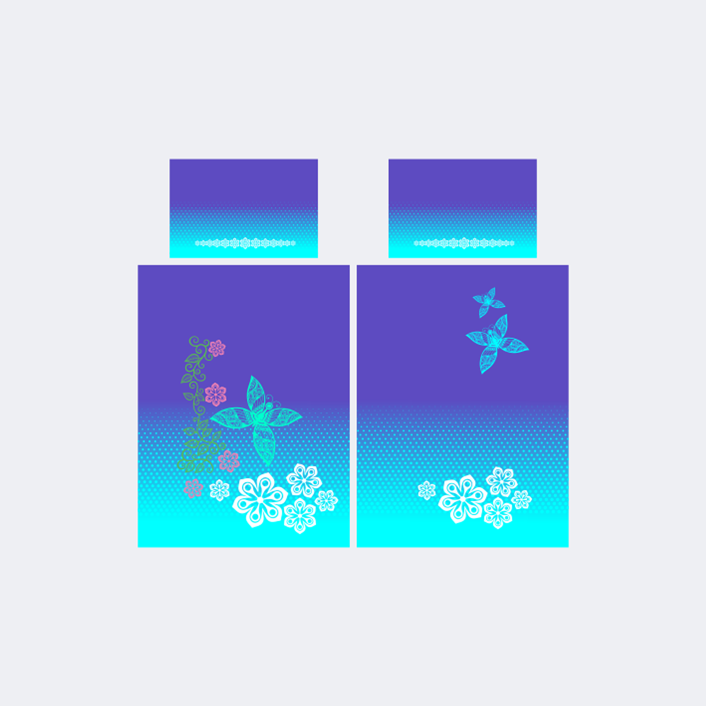 Camiseta Chinito Morado Verde Claro 1