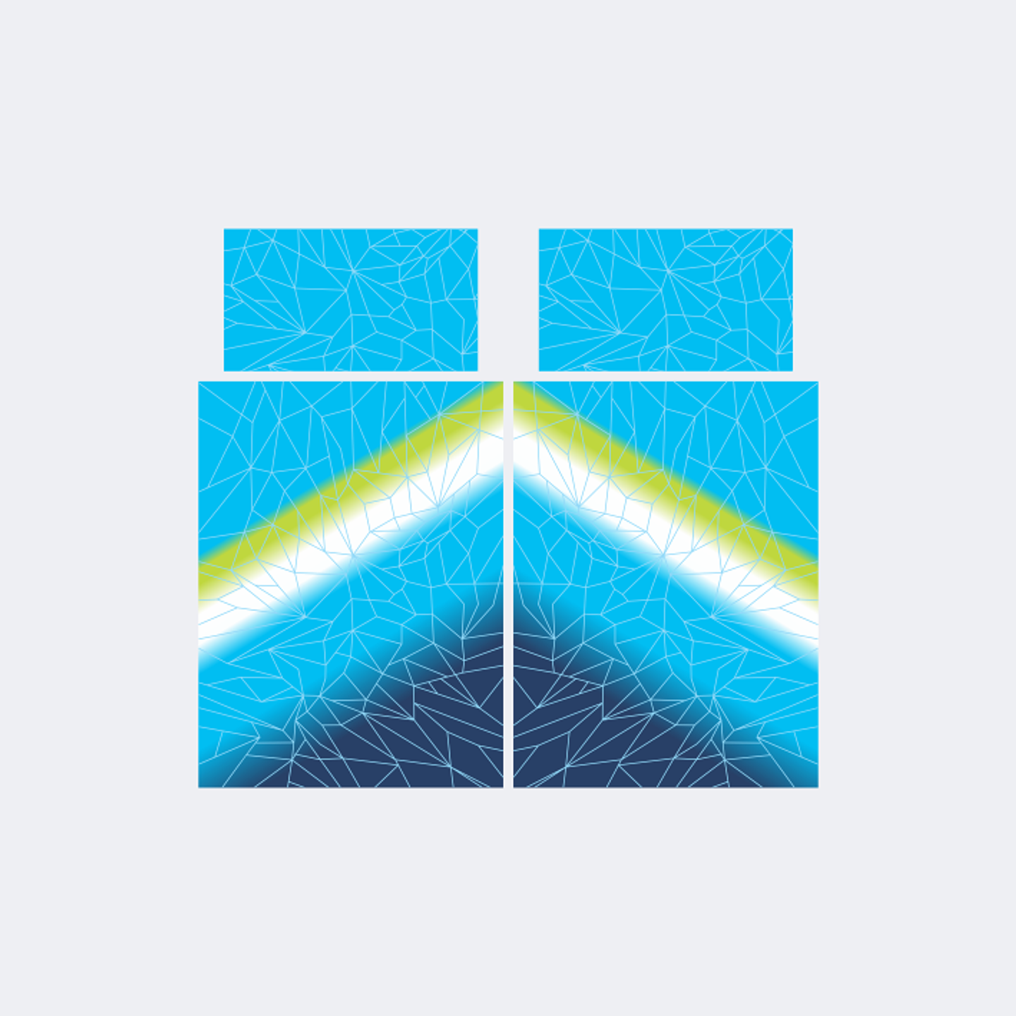 Camiseta Chinito Degrade Celeste Blanco 1