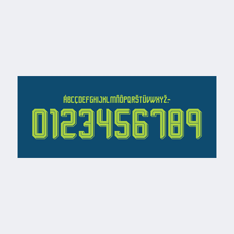 Tipografía Colombia Away Kit 2026