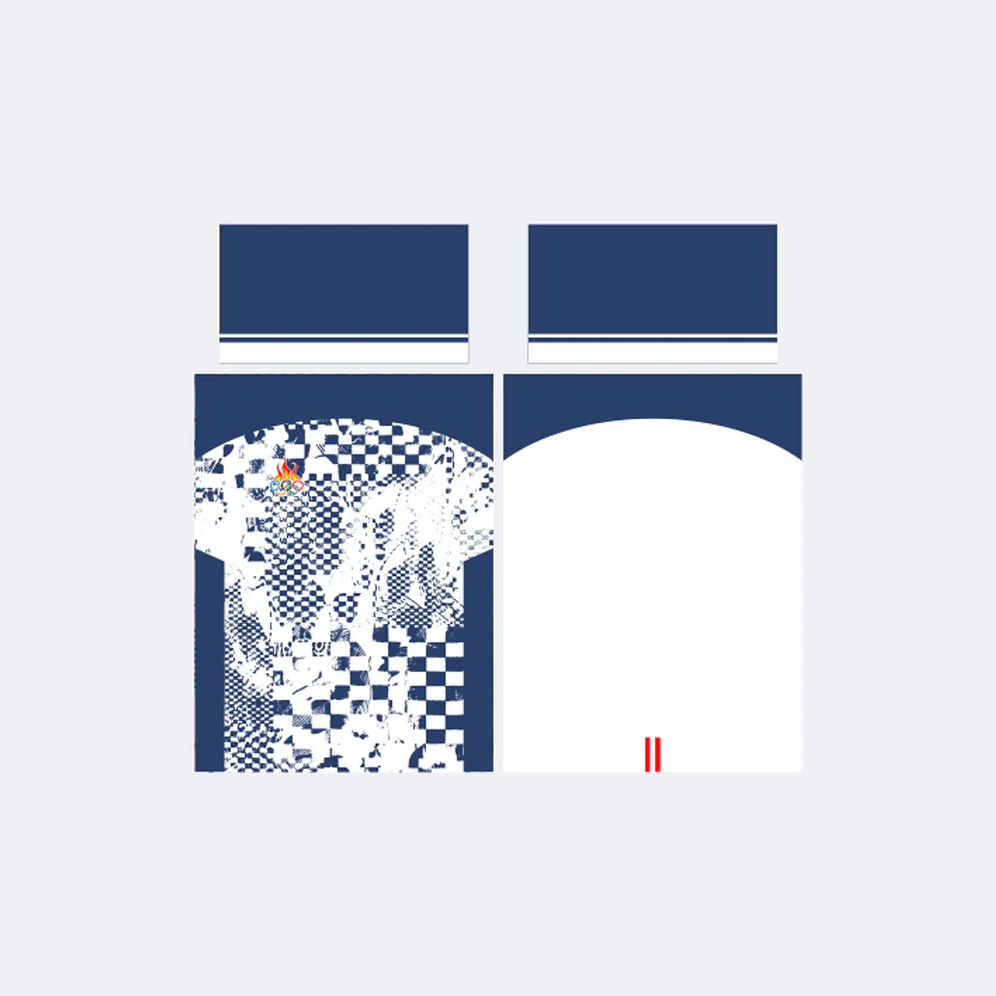 Camiseta Azulino Blanco Trama 1