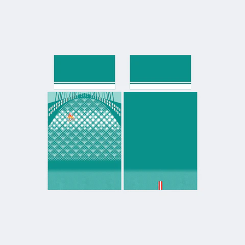 Camiseta Blanco Verde Jade