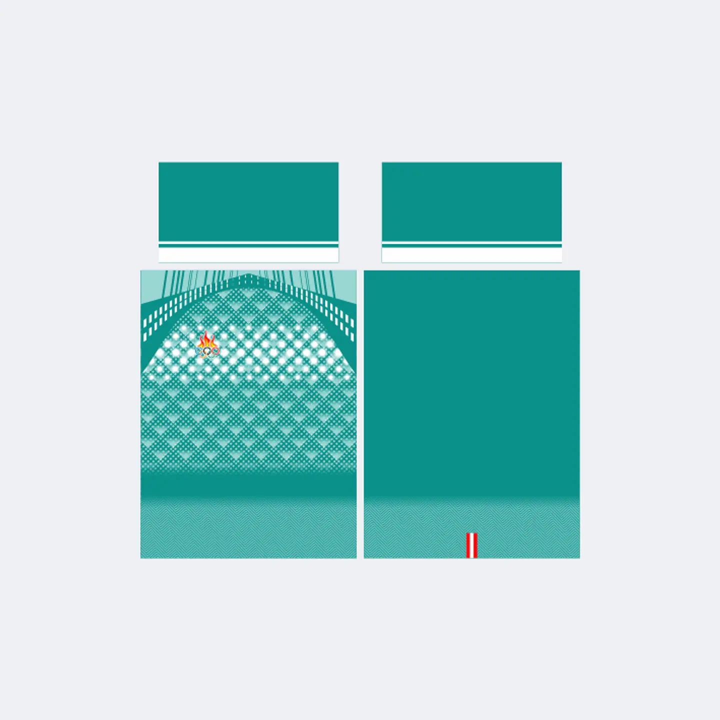 Camiseta Blanco Verde Jade 1