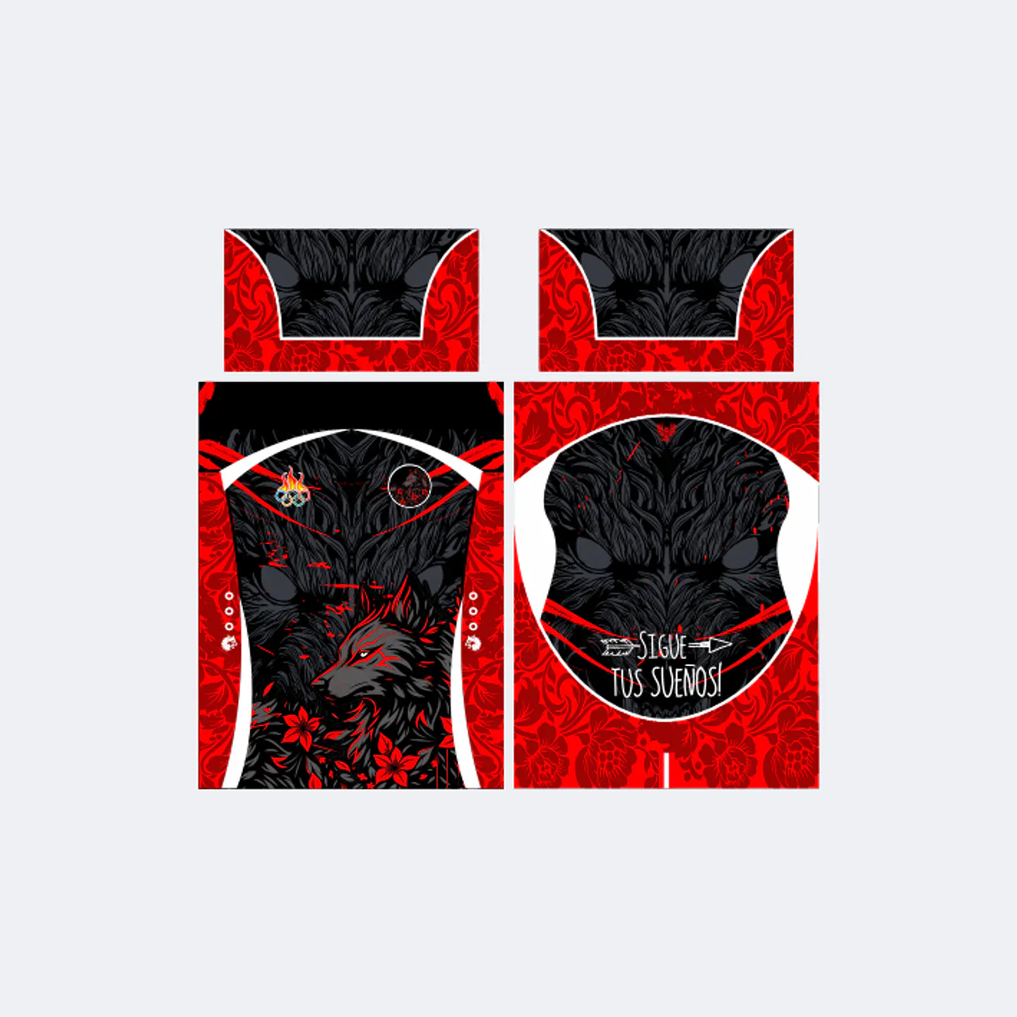 Camiseta Rojo Plomo Negro 1