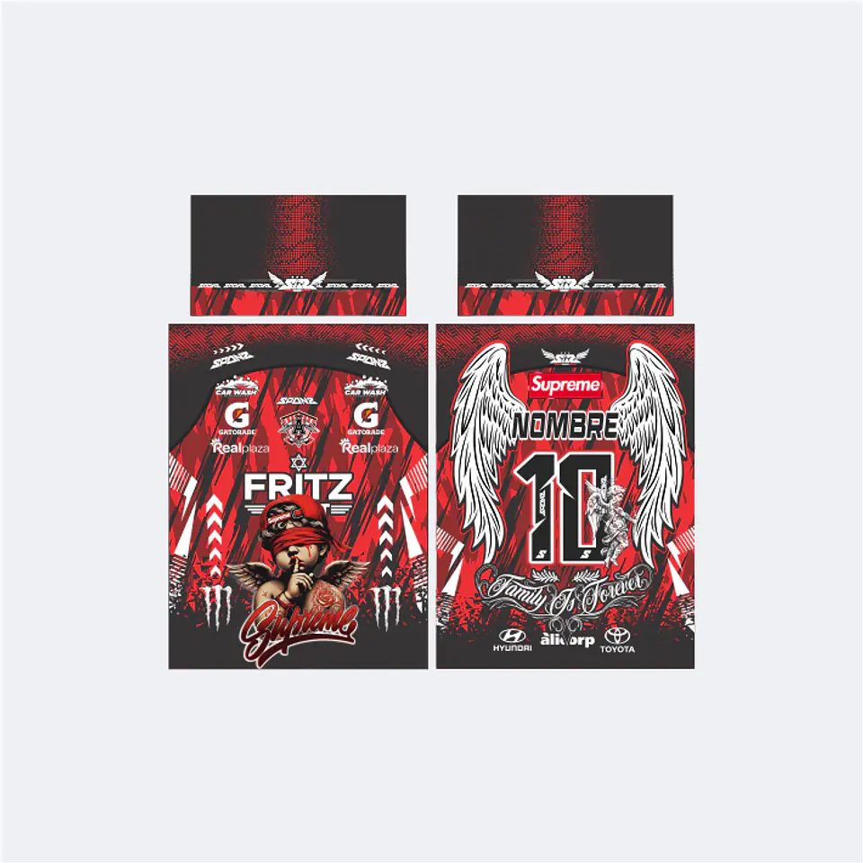 Camiseta Futsal Rojo Negro 2026 1