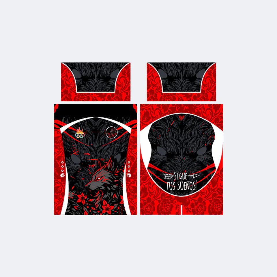 Camiseta Rojo Plomo Negro 1