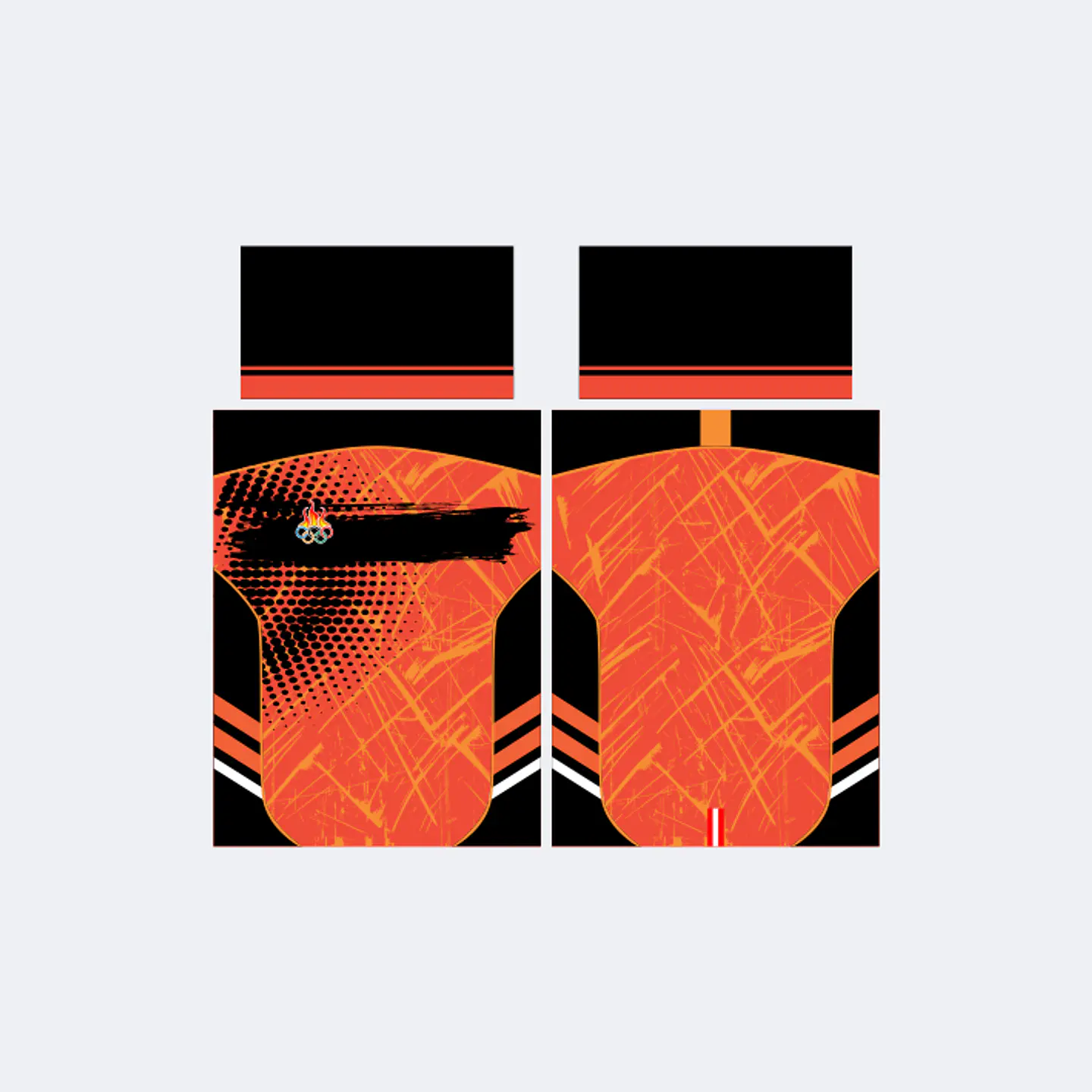 Camiseta Naranja Negro 1