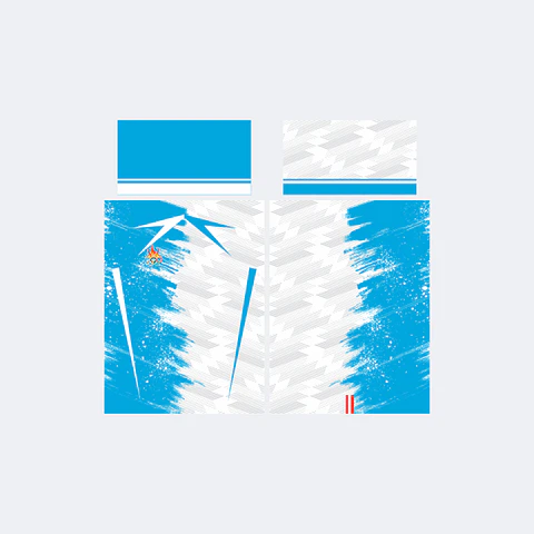 Camiseta Blanco Turquesa Trama
