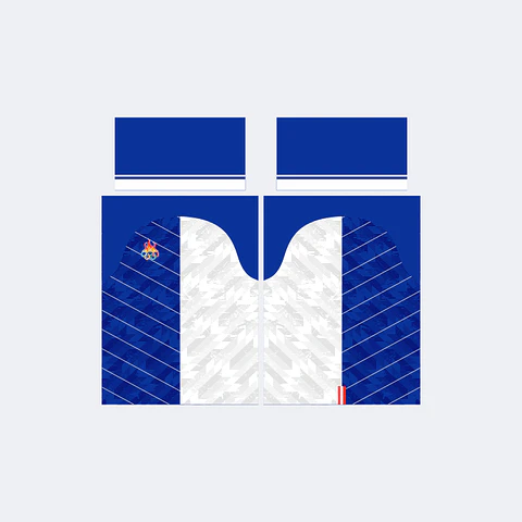 Camiseta Azul Blanco