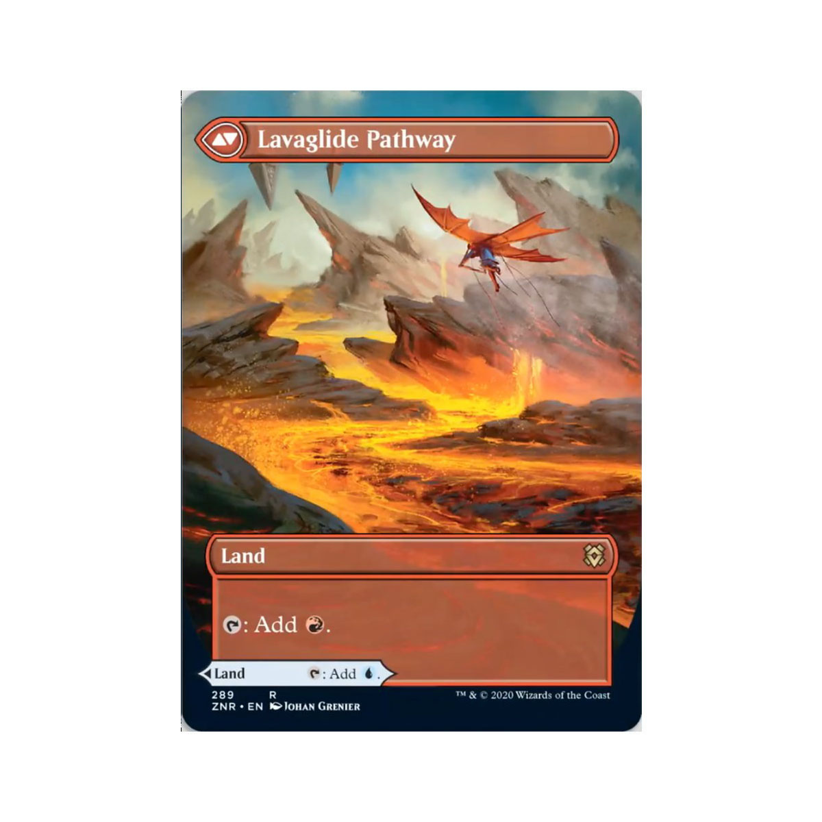 MTG Riverglide // Lavaglide Pathway - Zendikar Rising (Rare #264) - Near Mint Condition