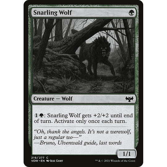 Snarling Wolf #219