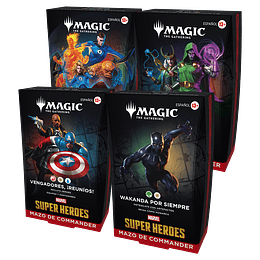 Pack 4 mazos Commander de Magic: Marvel Super Heroes