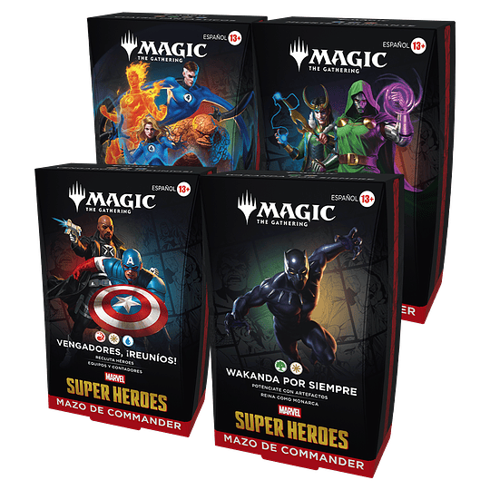 Pack 4 mazos Commander de Magic: Marvel Super Heroes