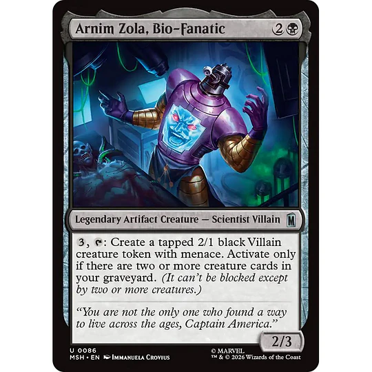 Arnim Zola, Bio-Fanatic #086