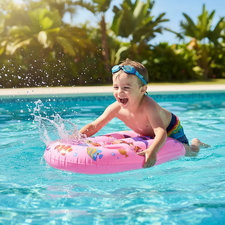 Colchoneta Inflable Flotador para Niños 100cm 9