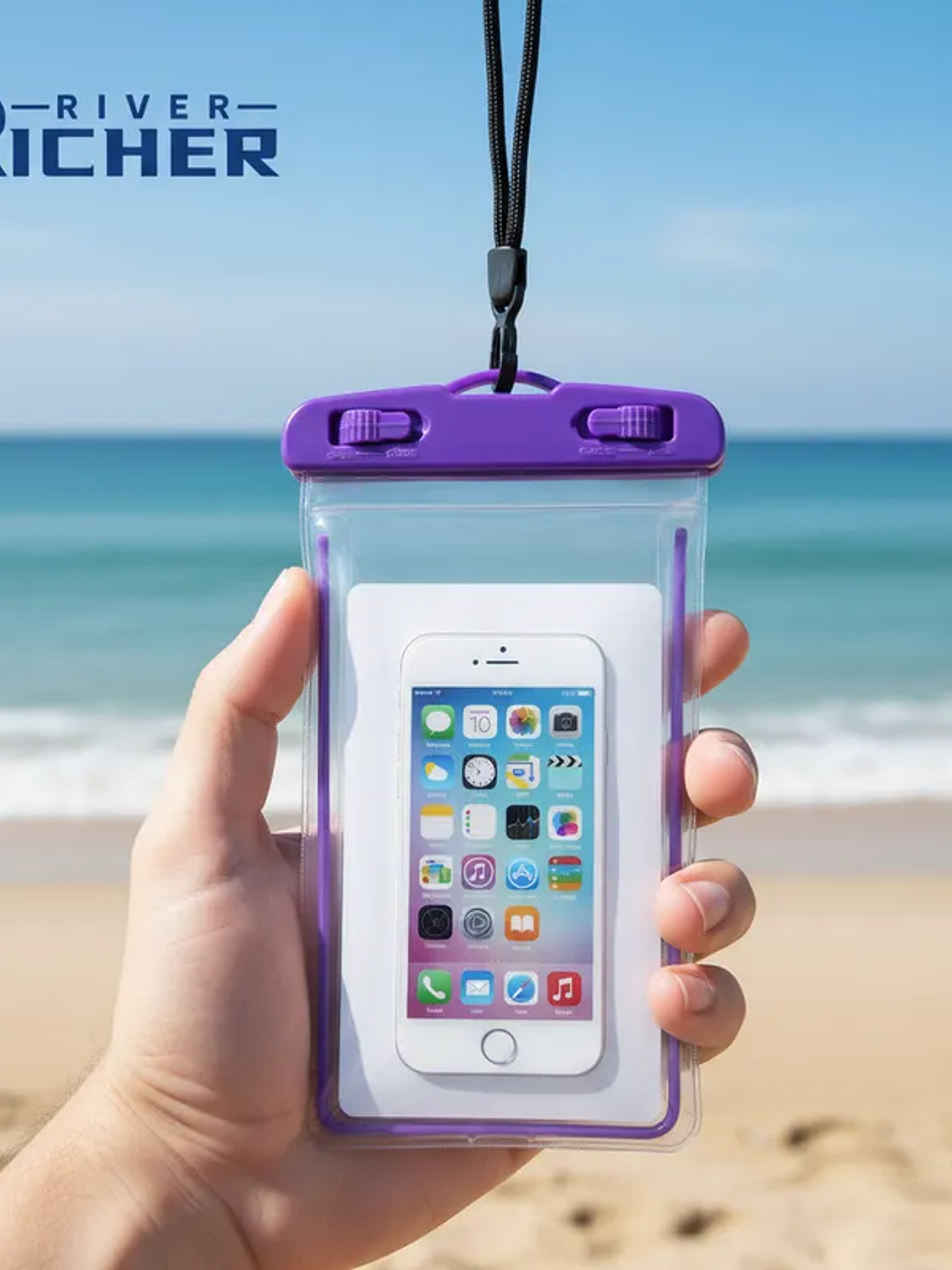 1 Pieza De Funda Para Celular Generica Impermeable 20cmx10cm 1