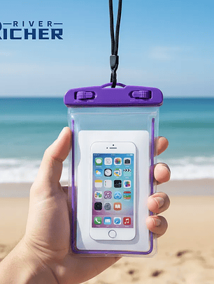 1 Pieza De Funda Para Celular Generica Impermeable 20cmx10cm