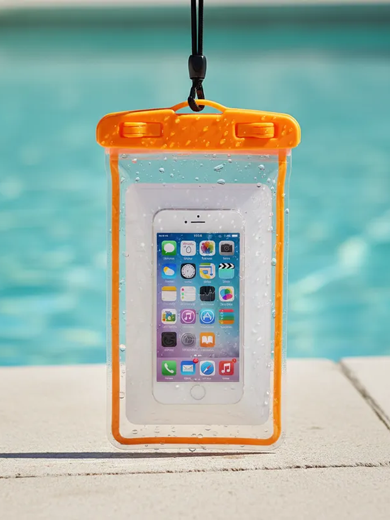 1 Pieza De Funda Para Celular Generica Impermeable 20cmx10cm 10