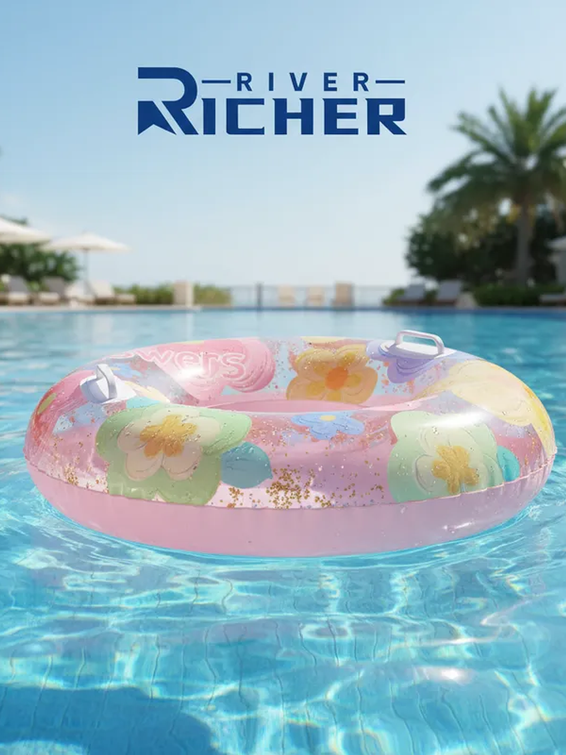 Flotador Infantil Diseño De Flores. 3