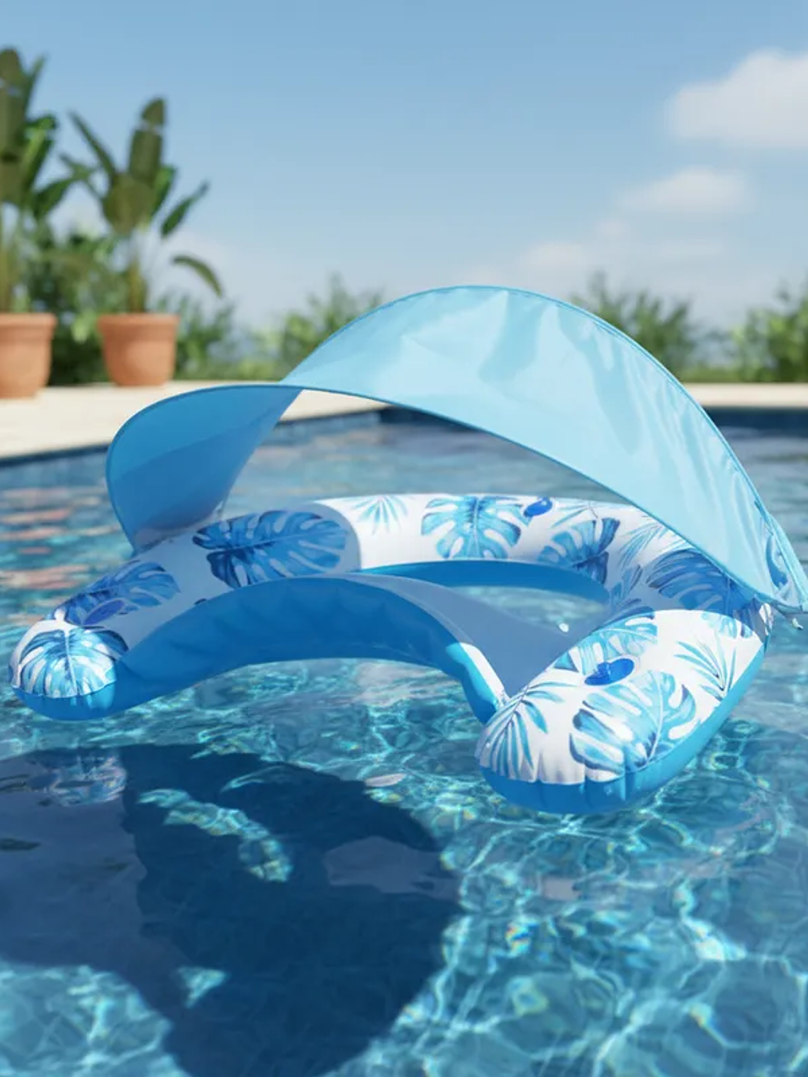 Flotador Con Carpa Para El Sol 110cmx92cm 3