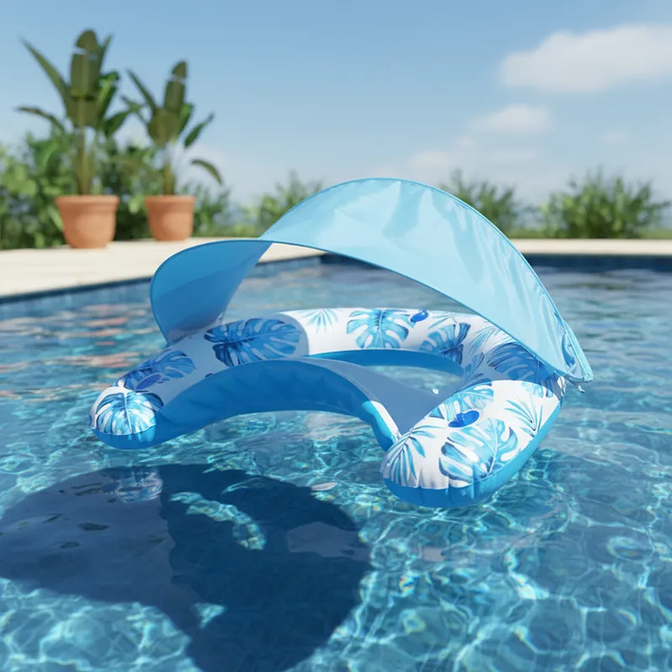 Flotador Con Carpa Para El Sol 110cmx92cm 3