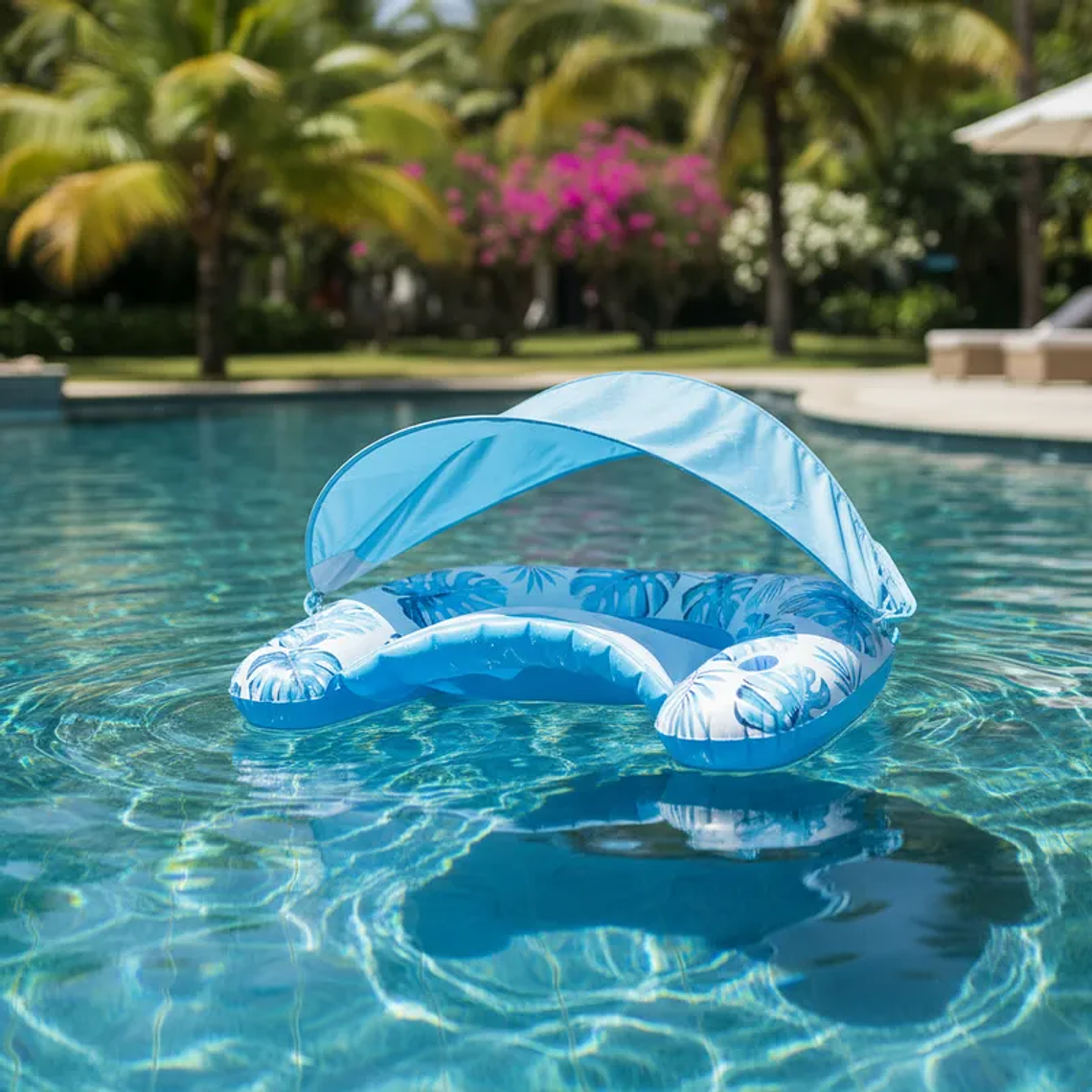 Flotador Con Carpa Para El Sol 110cmx92cm 5