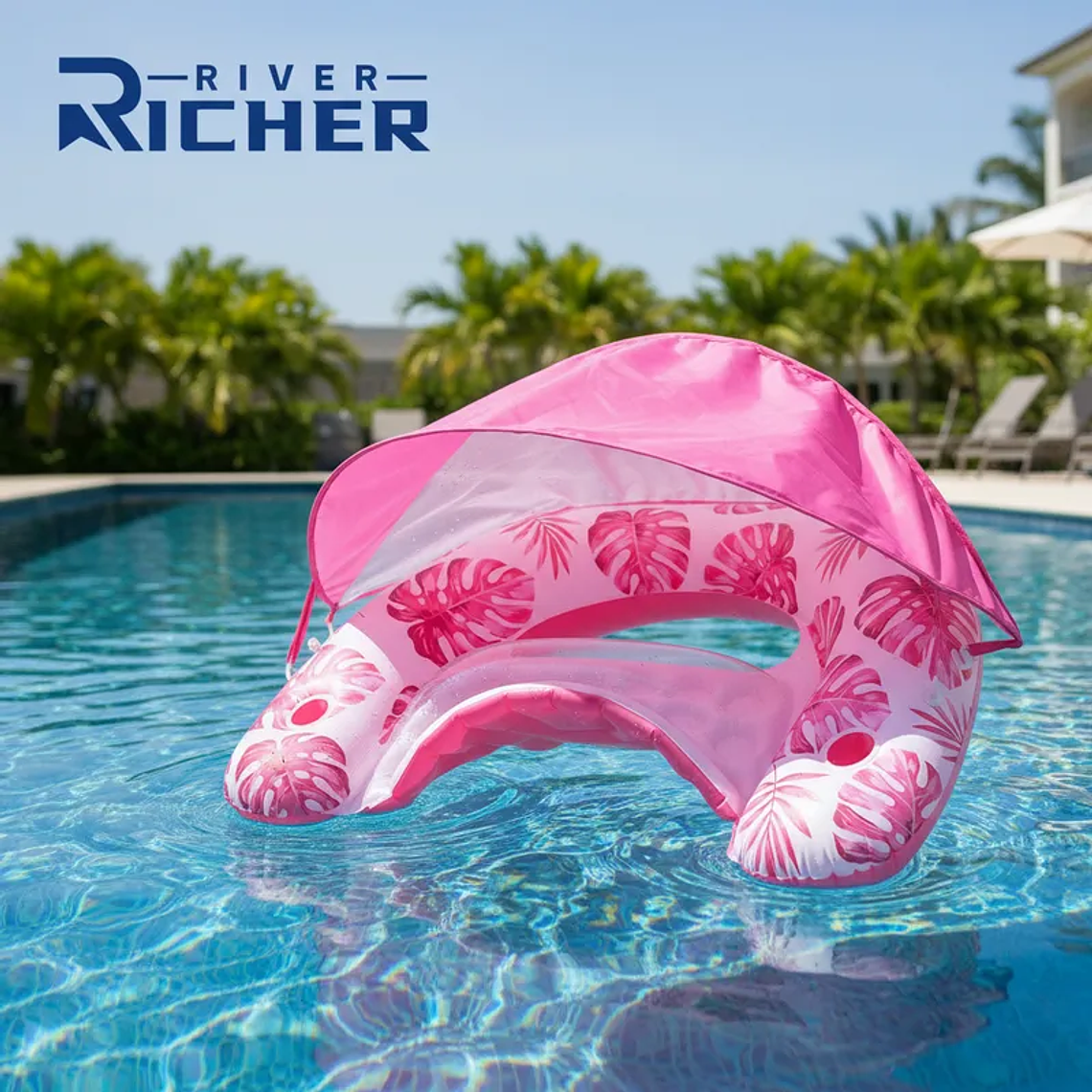 Flotador Con Carpa Para El Sol 110cmx92cm 11