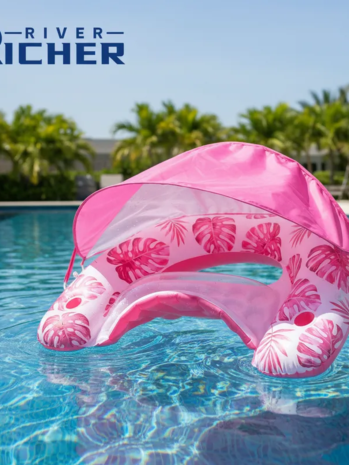 Flotador Con Carpa Para El Sol 110cmx92cm 11