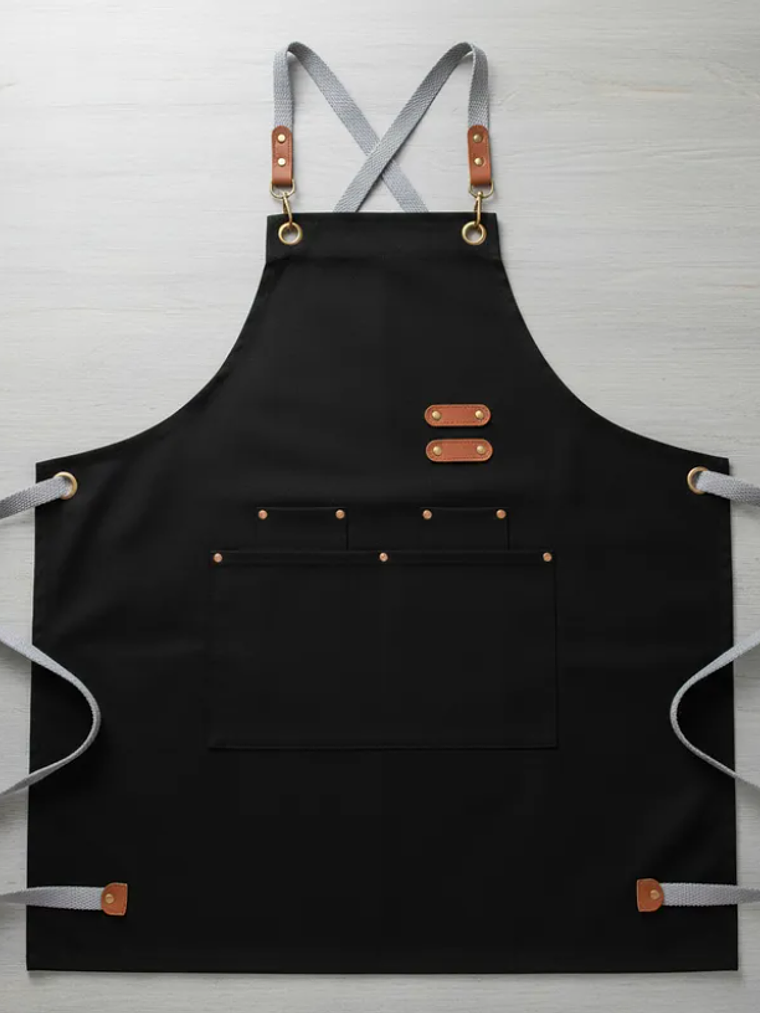Delantal Pechera de Lona con Correas  1