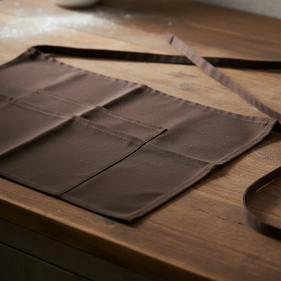 Delantal Pechera Corta De Cintura Garzón Con Bolsillos 6