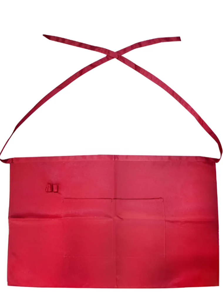 Delantal Pechera Corta De Cintura Garzón Con Bolsillos 5