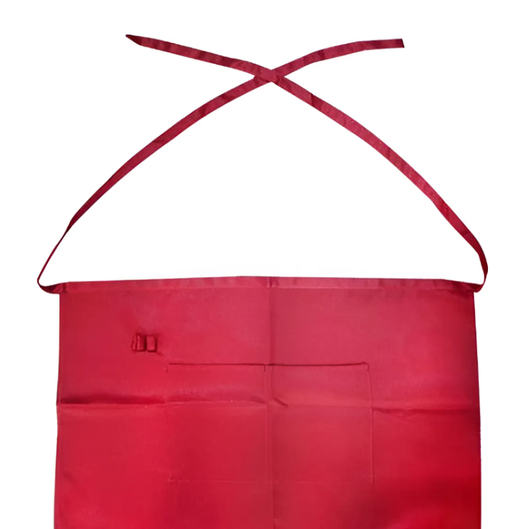 Delantal Pechera Corta De Cintura Garzón Con Bolsillos 5