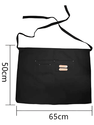 Delantal de cintura barista con bolsillos