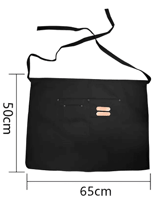 Delantal de cintura barista con bolsillos