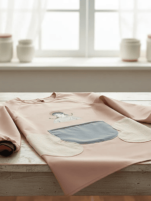 Delantal de cocina impermeable con mangas largas y bolsillo