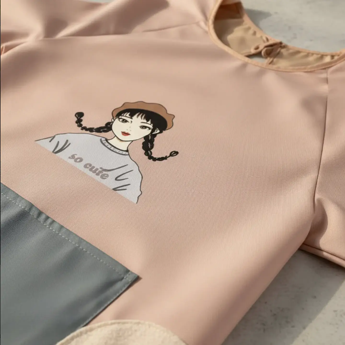 Delantal de cocina impermeable con mangas largas y bolsillo 6