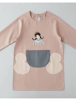 Delantal de cocina impermeable con mangas largas y bolsillo