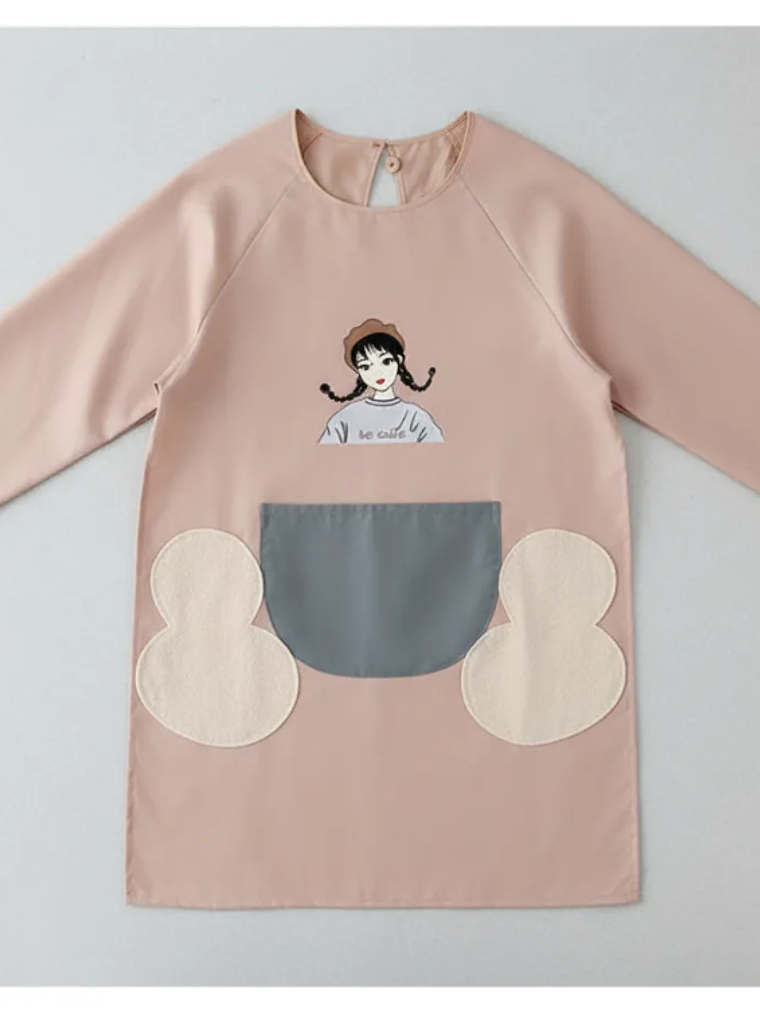 Delantal de cocina impermeable con mangas largas y bolsillo 1