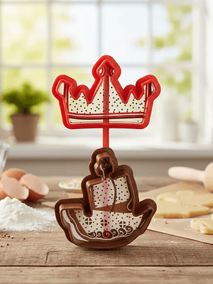 cortador de galletas, molde de corona