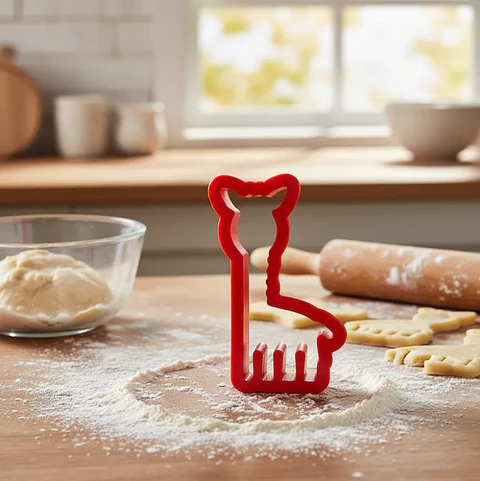 cortador de galletas, molde de jirafa y leon  