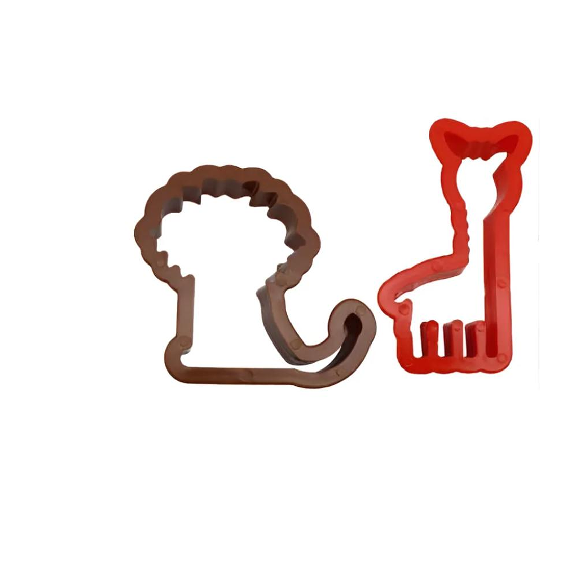 cortador de galletas, molde de jirafa y leon   3