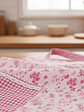 Delantal De Cocina Floreado Rosado Cuadrillé Con Bolsillos - Miniatura 8