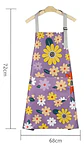 Delantal Cocina Impermeable Flores Ajustable Bolsillo - Miniatura 3