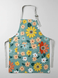 Delantal Cocina Impermeable Flores Ajustable Bolsillo - Miniatura 2
