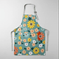 Delantal Cocina Impermeable Flores Ajustable Bolsillo - Miniatura 2