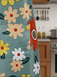Delantal Cocina Impermeable Flores Ajustable Bolsillo - Miniatura 5